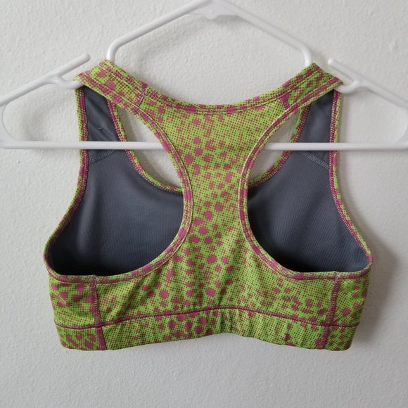 Nike Pro Sports Bra Lime Green & Pink Size Small. - Picture 2 of 6